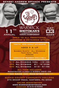 11th Annual OPEN Martial Arts Tournament – Sunday, May 3rd, 2026