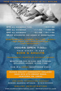 Flyer for the 8th Annual Bucks County Winter Martial Arts Championship